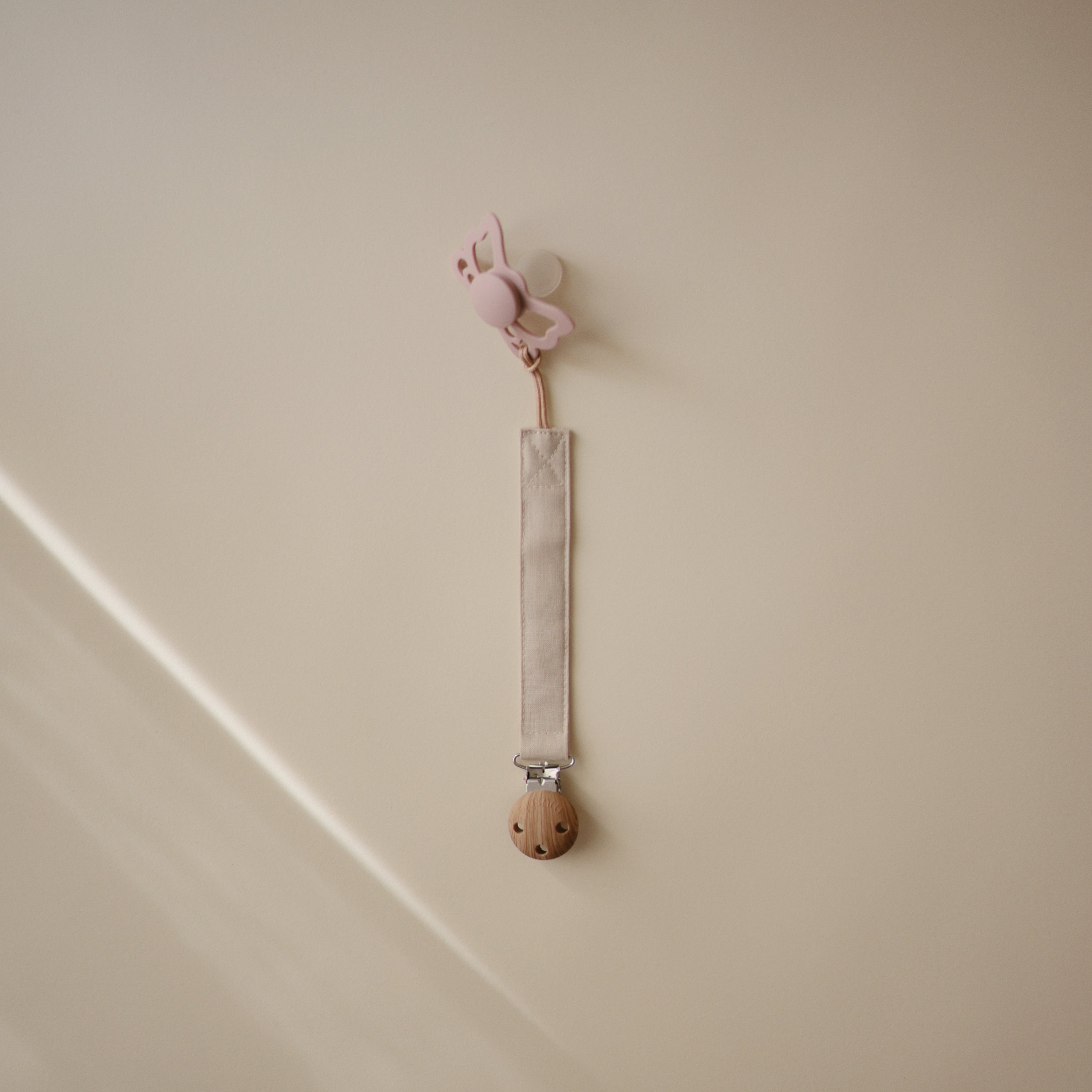 Image of Linen Pacifier Clip 2-Pack